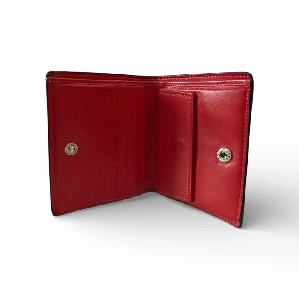 Christian Louboutin Studded Gray Leather Bifold Wallet - Picture 3 of 6